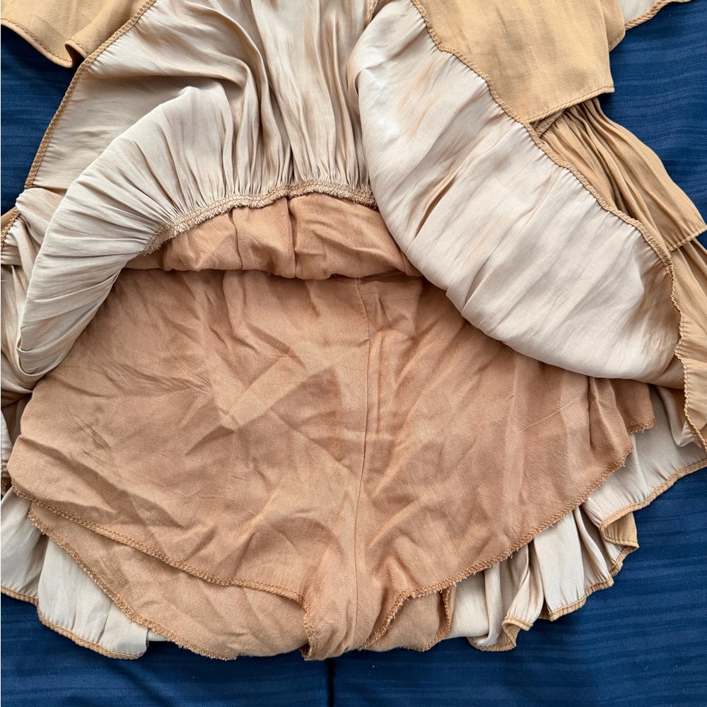 Mustard Off-Shoulder Ruffle Dress - Picture 2 of 6